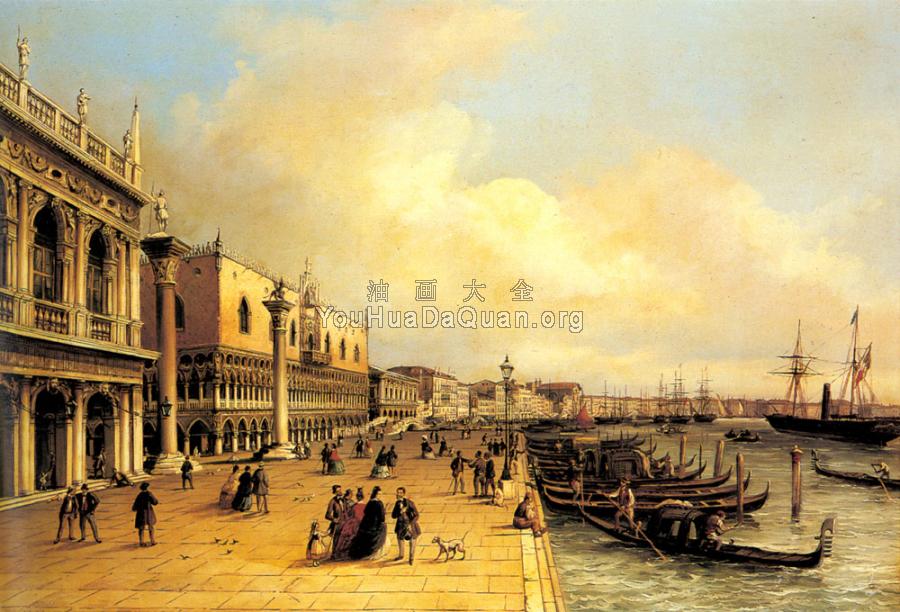 A View of the Doges Palace - 卡罗·格鲁巴克
